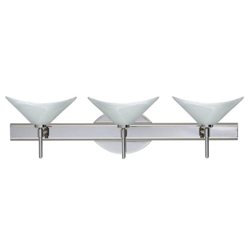 Hoppi 3 - Light Dimmable Vanity Light, Satin Nickel, Marble