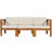 Outdoor Backyard Patio Wood 5-Piece Sectional Sofa Seating Group Set With Cushions
