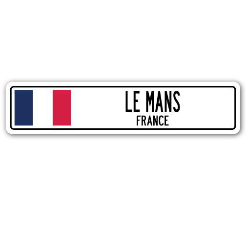 Panneau de signalisation en aluminium Le Mans, France, H 6 po x l 24 po x P 1 po