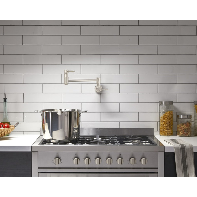 Robinet remplisseur mural Melrose, Acier inoxydable