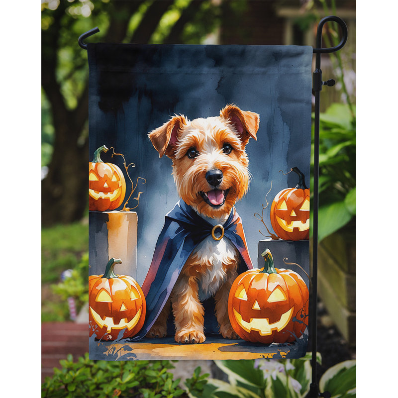 Drapeau de jardin chiot Halloween, Airedale Terrier