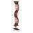 Belltown Bamboo Wood Wavy Brown Floor Lamp with Cream Lamp Shades