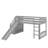 Stairway Twin Size Loft Bed With Slide-498668690