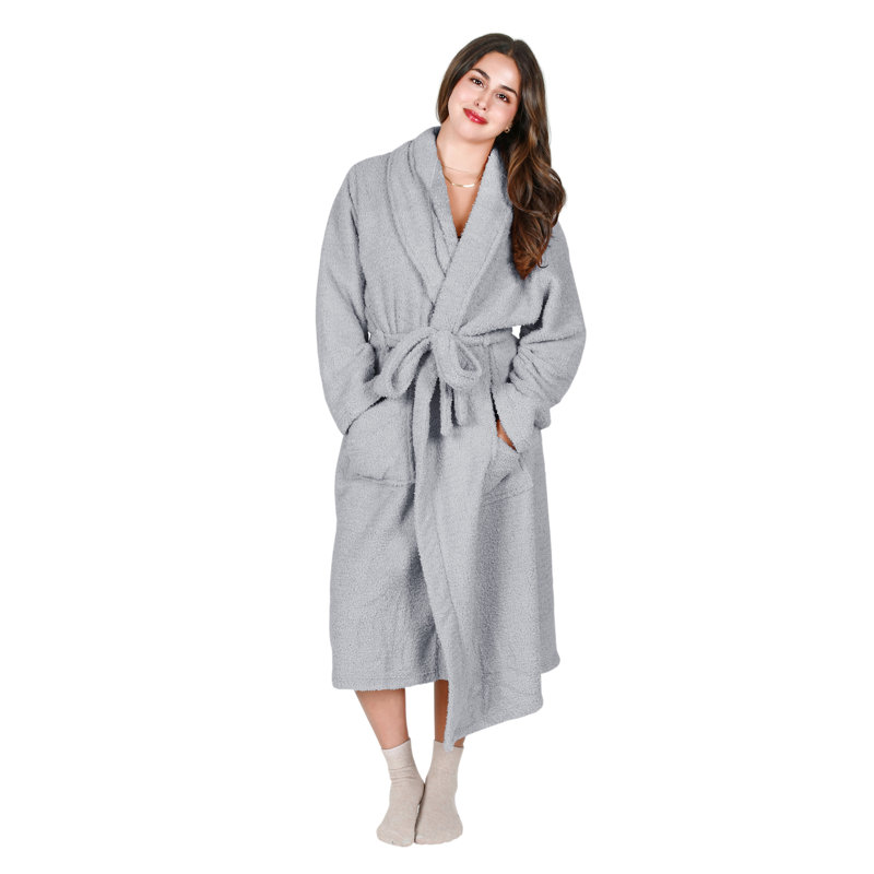 Peignoir avec poche Tirrinia, H 45,3 po x l 26,8 po, gris