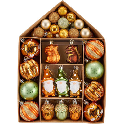 Décorations d'arbre d'automne pour la maison d'intérieur, 40ct, moyen, incassable, automne, décoration suspendue pour petit arbre