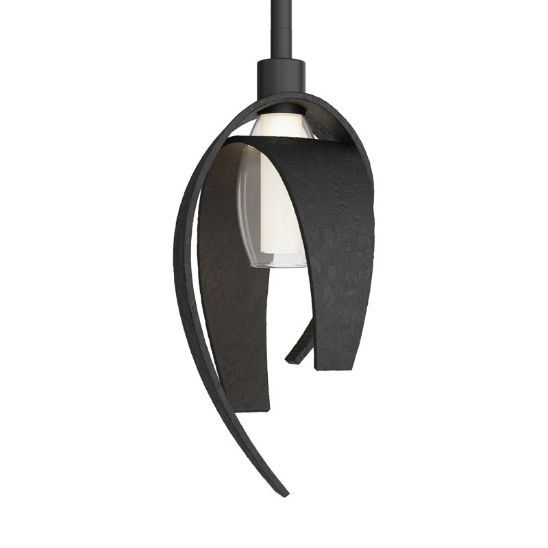 Corona 1 - Light Single Geometric Pendant, Short: 13.2" to 58.2", Small, Black