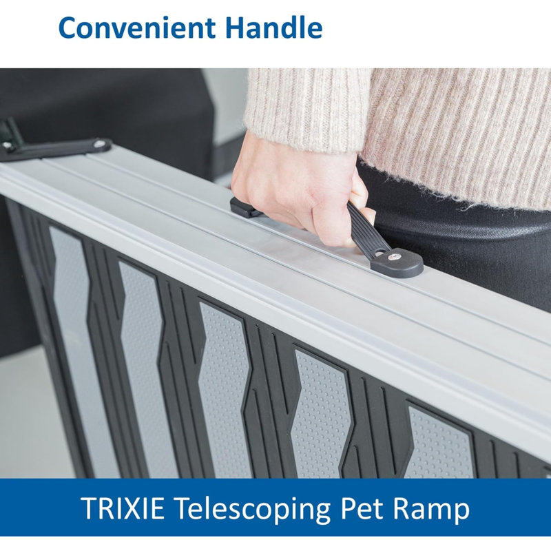 Heavy Duty 69" Telescoping Aluminum Pet Ramp with Rubber Treads