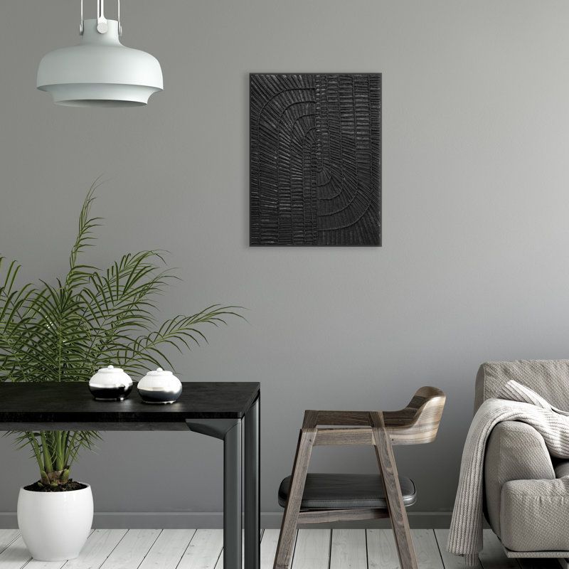 Textured Haze-Black II Painting by Nicole White, 31.25" H x 25.25" W x 1.5" D