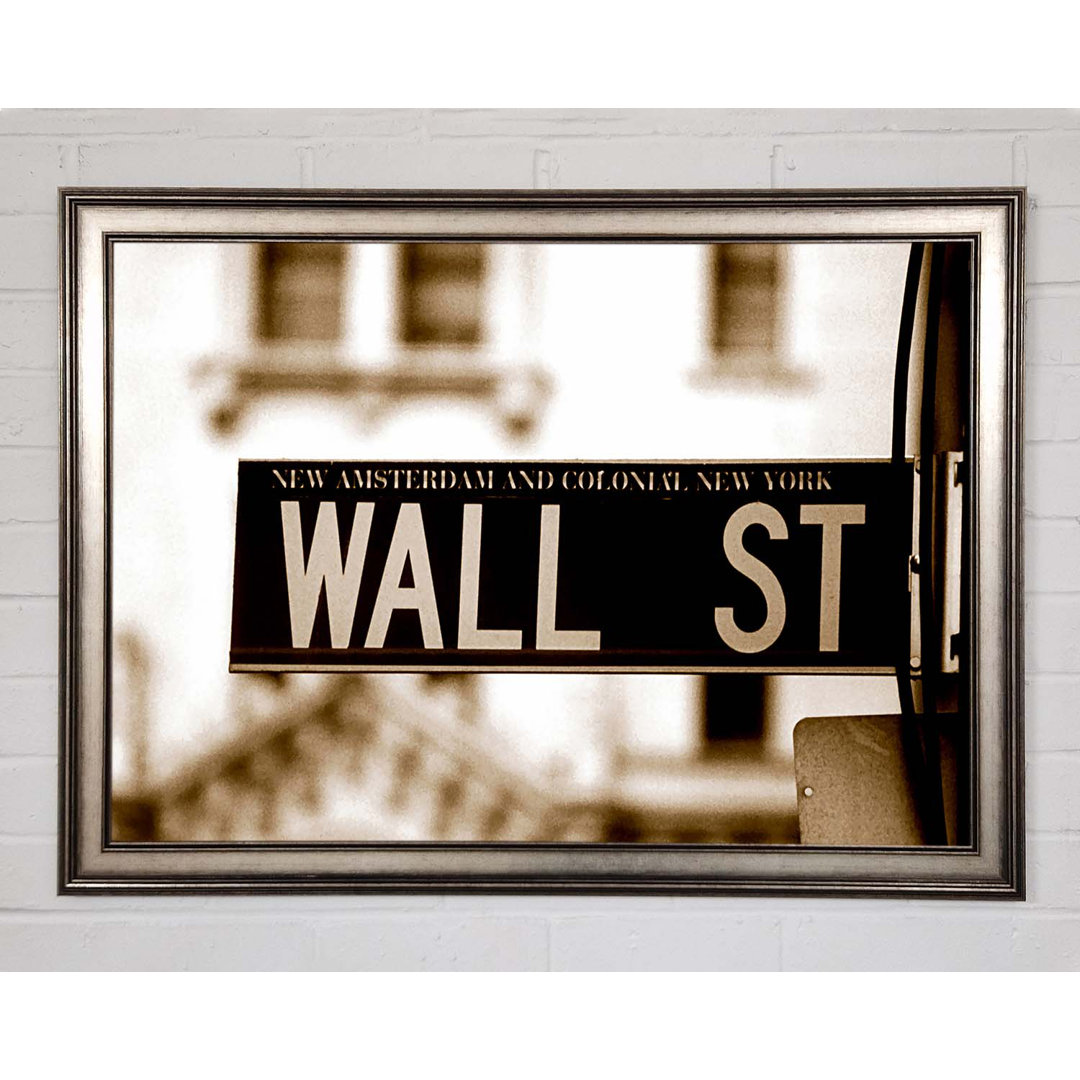 New York City Wall Street - Einzelner Bilderrahmen Kunstdrucke