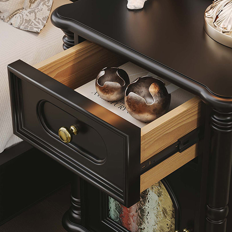 Armoire de rangement pour chambre à coucher, Noir mat