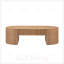 Table basse ovale en bois avec tiroir, conception Mid-Century moderne pour des espaces de vie compacts et un rangement amélioré-2145052770