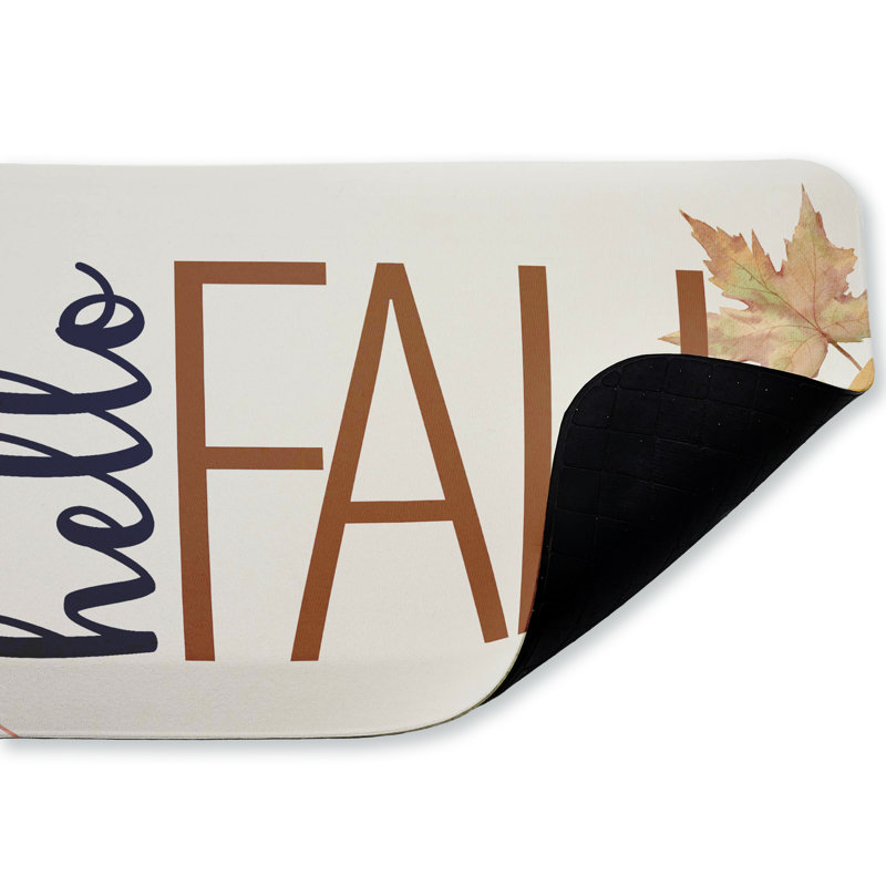 Tapis de sol Hello Fall, imprimé par Kim Allen, 30 po x 18 po, Hello Hello Greeting