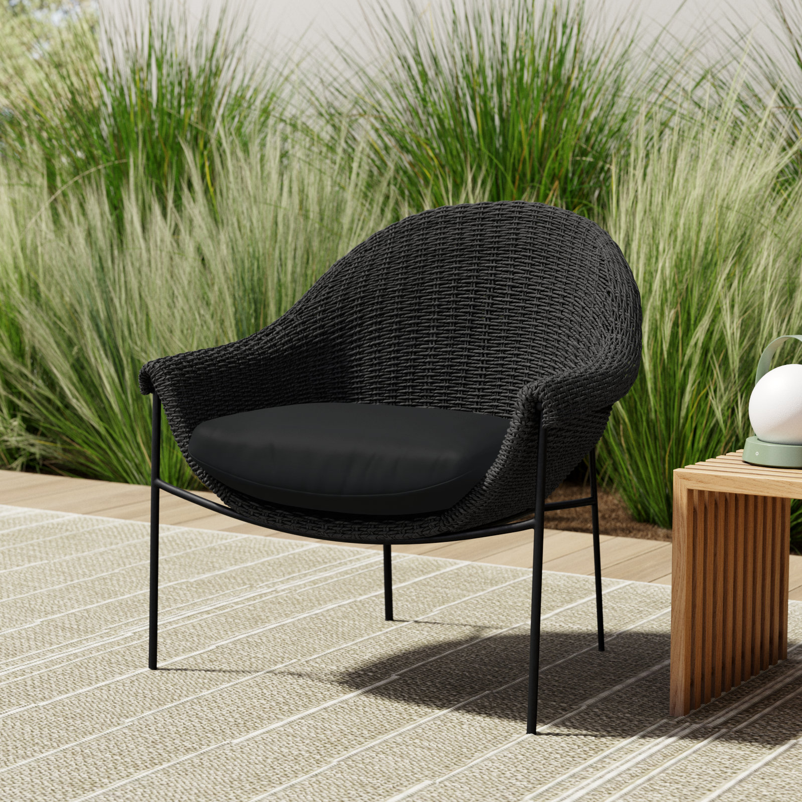 Melina Sunbrella® Patio Lounge Chair, Arashi Ink