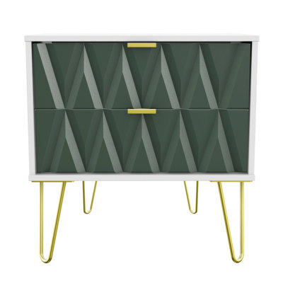Fully Assembled Susannah 2 Drawer Bedside Table