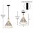 12"W Sandy Bohemian White Cone Shade Pendant