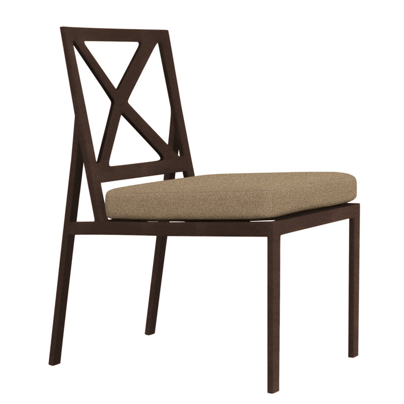 Marin Outdoor Dining Side Chair, Copper Creek, Flagship Stone Sunbrella®