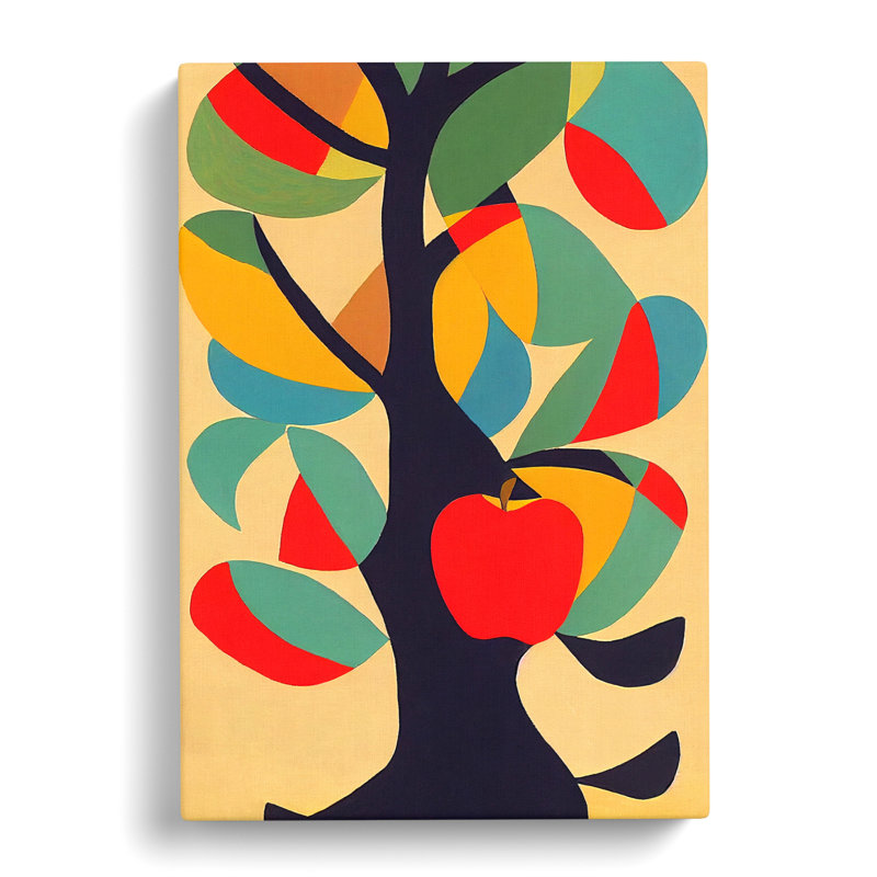 Unique Abstract Apple Tree Vol.4 - Wrapped Canvas, 76cm H x 50cm W x 3cm D