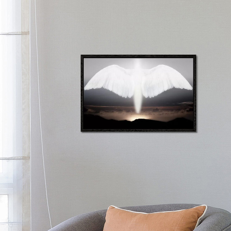 Artistic Creation Of Angel Or Spirit by Jaynes Gallery - Print on Canvas, 45.72cm H x 66.04cm W x 3.81cm D, Black Framed