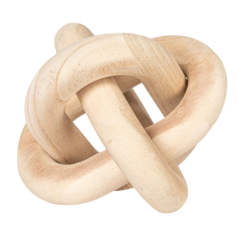 Maille décorative en bois de pin rustique Gwennie, Naturel