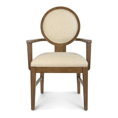 Fauteuil rembourré Manhattan Valley - ensemble de 2 - fini châtaignier rétro - revêtement neutre