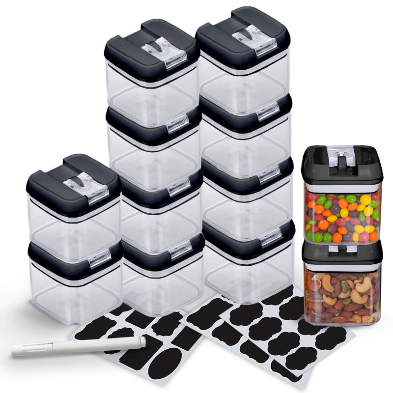 Ensemble de 12 pots de cuisine 12 pièces, Noir