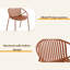 Chaises de salle à manger de patio empilables avec design respirant de style moderne et simple (ensemble de 2), pieds en métal + dossier en plastique-1083586990