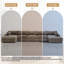 Canapé modulaire réversible en fausse fourrure de lapin de 7 pièces avec canapé modulaire et flanelle brun clair-1080752728-1080752676