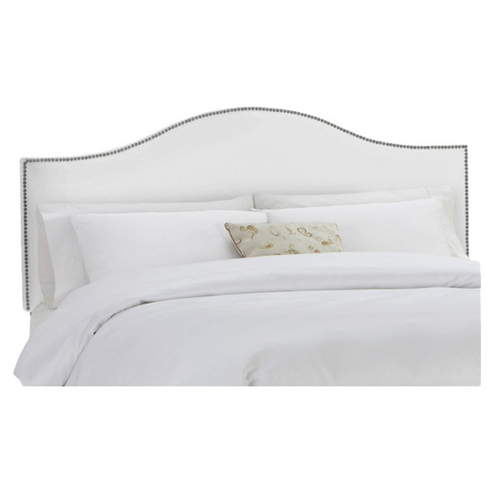 Tête de lit tapissier Catelynn, Simple, Velours performance cacao classique