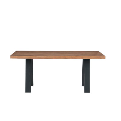 Table de salle à manger rectangulaire avec plateau en bois massif