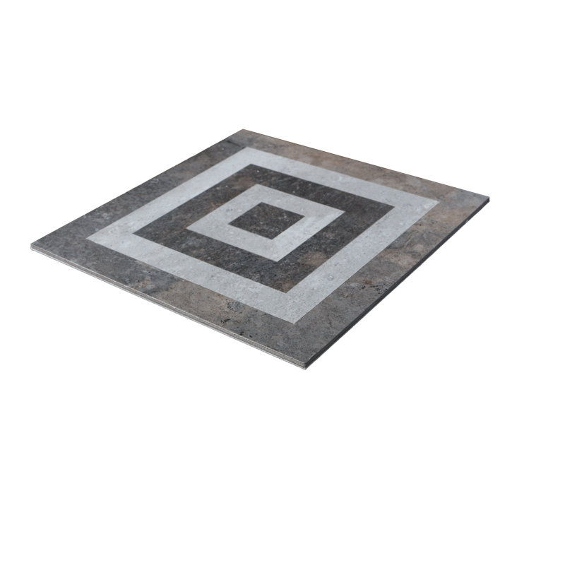 Carreau de mosaïque auto-adhésif en pierre 8 po x 8 po, Mélange gris