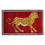 Animal Pictorial Cheetah Hand Knotted Rug 2'8"X 4'7"