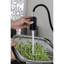 Robinet de cuisine escamotable noir mat, acier inoxydable, monocommande à grande arche, homologué, débit d'arc noir de 1,8 gallon par minute, taux de GPM, facile à utiliser et à entretenir