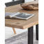 Brigham Oak Solid Wood Top Metal Base Dining Table-918137144-918137122
