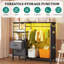 LED Lighted Coat Rack with Hanging Rail and 2-Drawer-349709301