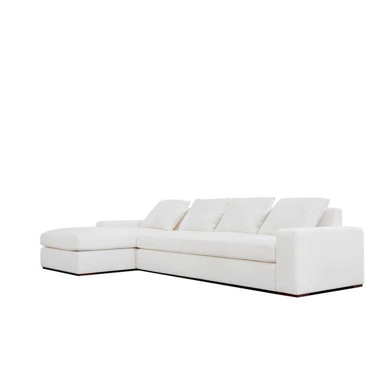 Welch Sectional, Left Hand Facing, Alabaster Crypton Performance Weave
