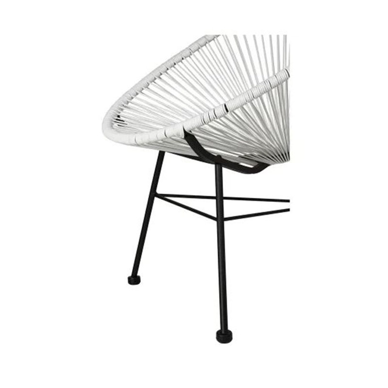 Heidine Patio Chair, White/Black
