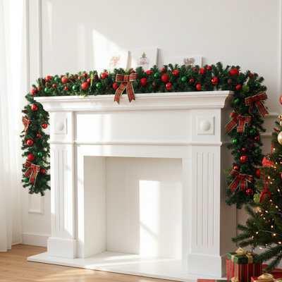 270cm Lighted Faux Garland with Lights