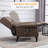 Massage Recliner Sofa With Heat Function, Remote Control, Brown