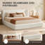 Cadre de lit Fournier AirFrame King avec tête de lit, cadre de lit plateforme rembourré Cloud, rembourrage en mousse de 12 cm, sans sommier, montage facile-84185289-84464860