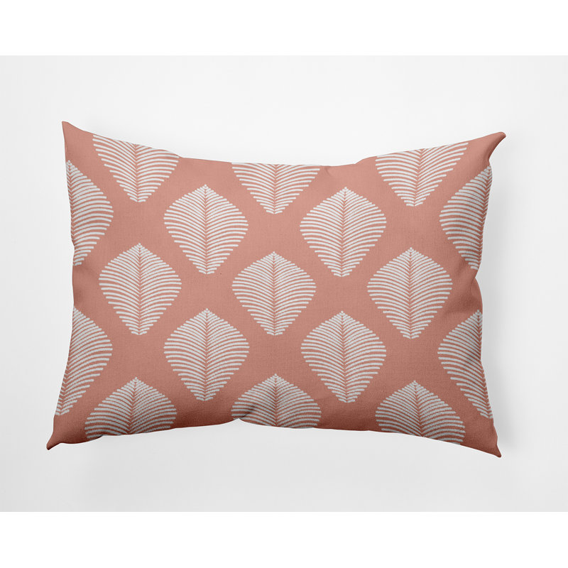 Coussin Upscale Getaway, Corail doux géométrique
