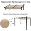 Housse de remplacement pour pergola 13 x 10 pi - Kaki bloquant, résistant aux intempéries, facile à assembler