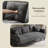 86" Rolled Arm Chenille Upholstered Sofa With Nailhead Trim & Solid Wood Legs, 3-seater Couch-758177488