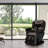 Faux Leather Heated Massage Chair with Ottoman-708106163