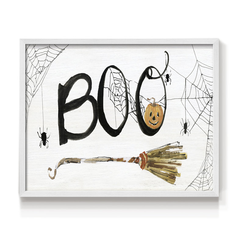 Boo - Imprimé encadré - Restickable, H 22 po x l 28 po, Blanc