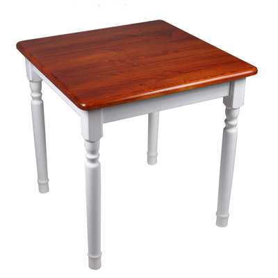 Haruhi Pine Rectangular Unfinished Wood Top Dining Table with Wood Base