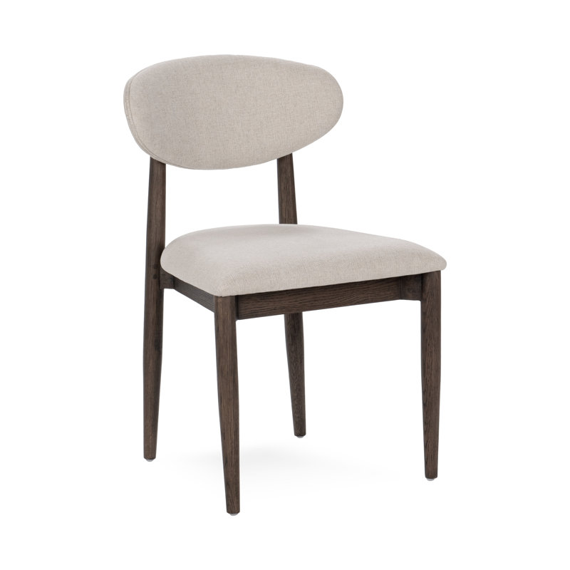 Tiber Upholstered Dining Chair, Toasted Brown