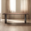 Jeannell Walnut Rectangular Solid Wood Top with Solid Wood Base Dining Table