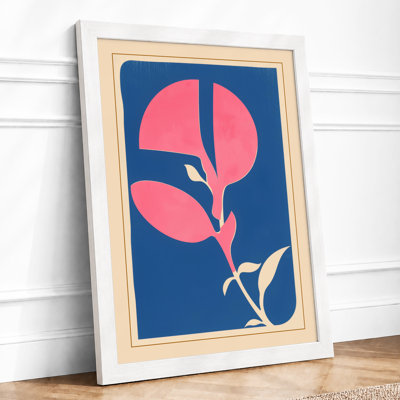 Pink Stem Botanical - Framed Print