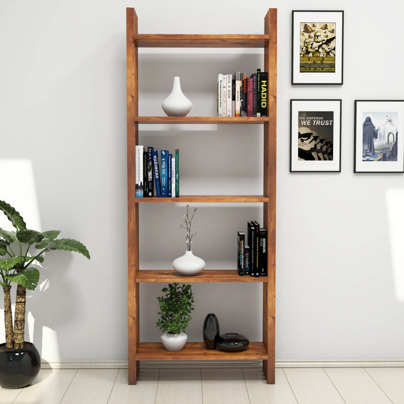 Bibliothèque standard en bois massif H 66,93 "x l 26,38" Lucy