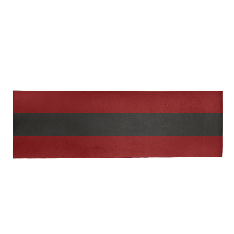 Tapis rouge/gris, Tapis de couloir 2 pi 6 po x 8 pi